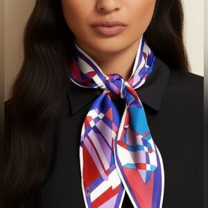 VINTAGE Vera Neumann Geometric Silk Scarf